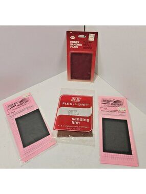 Lot 4 Packs Of Hobby Sanding Films  Testors K&S Detail Master   5 Pads Per Pack